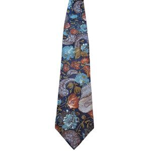 Bugatti Vintage Blue Floral Neck Tie